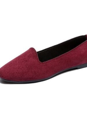 Minimalist Casual Comfort Solid Round Toe Flat Shoes - Image 16