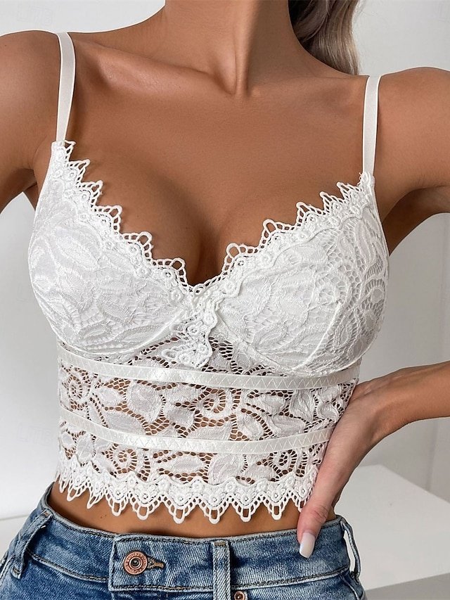 Party Sleeveless Pure Colour Lace Backless Corset - Image 1