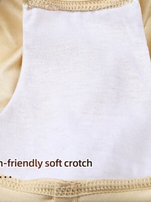 Seamless Breathable Solid High-Waist Control Panties - Image 3