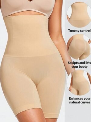 Seamless High Waisted Compression Tummy Control Shorts - Image 5