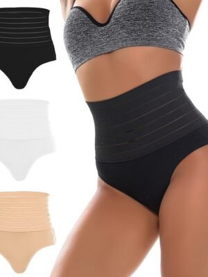 Sexy Breathable Cotton Seamed Lace Up Control Panties - Image 1