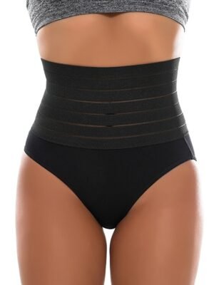 Sexy Breathable Cotton Seamed Lace Up Control Panties - Image 2