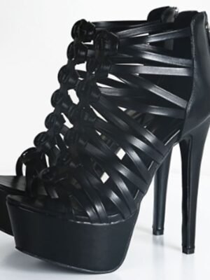 Sexy Strappy Lace-Up Open Toe Platform Stiletto Heels - Image 2