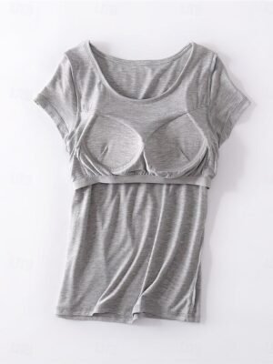 Simple Comfort Crew Neck Short Sleeve Summer Pajama Set - Image 9