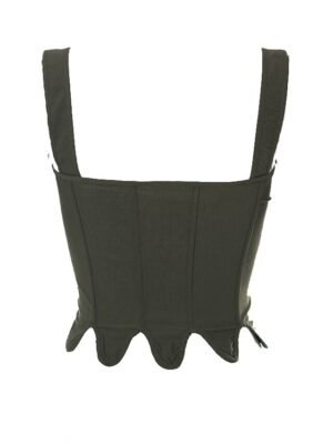 Simple Overbust Backless Corset Lace Up Top - Image 3