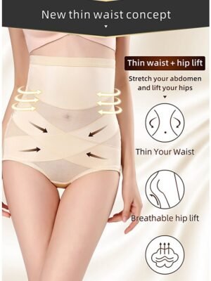 Solid Colour Seamless Tummy Control Shapewear - Image 16