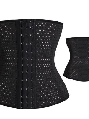 Sport Plus Size Solid Colour Hook & Eye Waist Trainer - Image 2