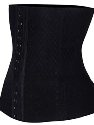 Sport Plus Size Solid Colour Hook & Eye Waist Trainer - Image 3