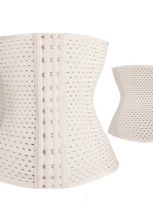 Sport Plus Size Solid Colour Hook & Eye Waist Trainer - Image 8