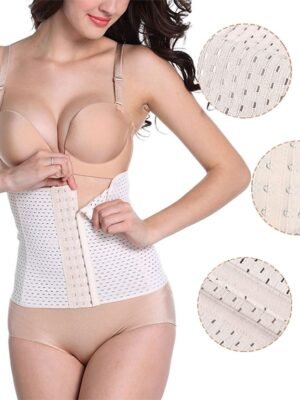 Sport Plus Size Solid Hook & Eye Waist Trainer - Image 12