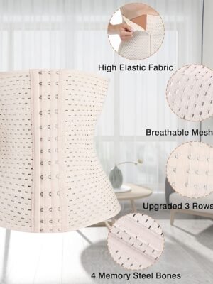 Sport Plus Size Solid Hook & Eye Waist Trainer - Image 19