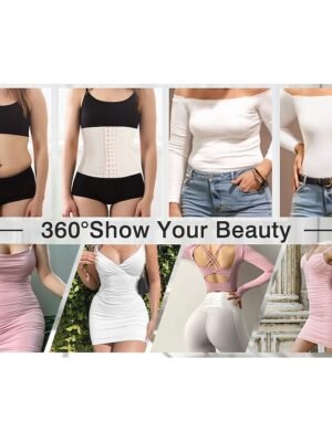 Sport Plus Size Solid Hook & Eye Waist Trainer - Image 26