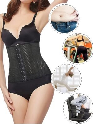 Sport Plus Size Solid Hook & Eye Waist Trainer - Image 7