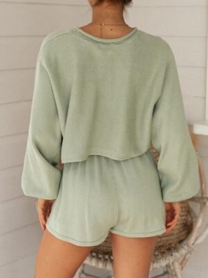 Street Regular Fit Solid Colour Round Neck Set - Image 10