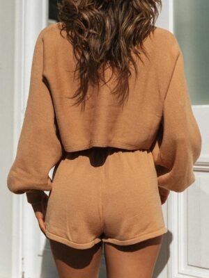 Street Regular Fit Solid Colour Round Neck Set - Image 4