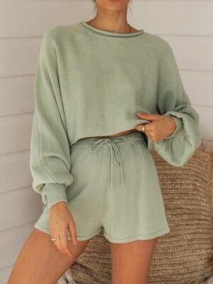 Street Regular Fit Solid Colour Round Neck Set - Image 9