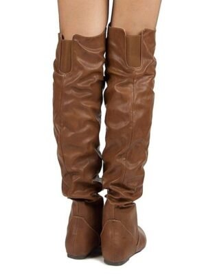 Stylish Casual Round Toe Over-the-Knee Slouch Boots - Image 9