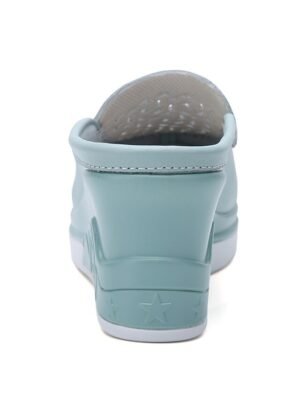 Stylish Embossed Leather Slip-On Wedge Loafers - Image 10