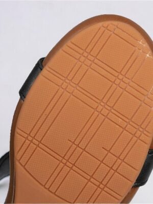 Stylish Rhinestone Embellished Elastic Strap Wedge Sandals - Image 7