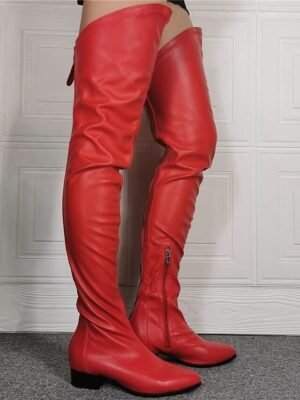 Stylish Sleek Pointed Toe Over-the-Knee Boots - Image 2