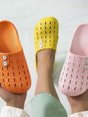 Stylish Slip-On Adjustable Button Shoes - Image 1