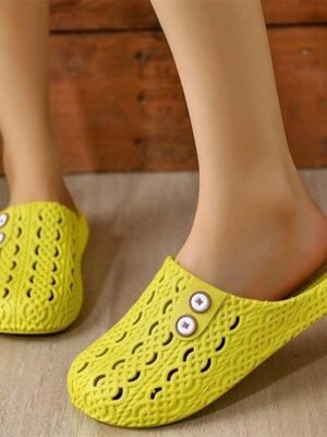 Stylish Slip-On Adjustable Button Shoes - Image 9