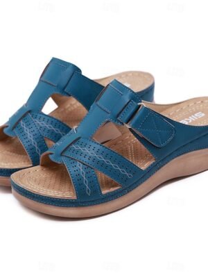 Summer Casual Black Slip-On Cut-Out Sandals - Image 12