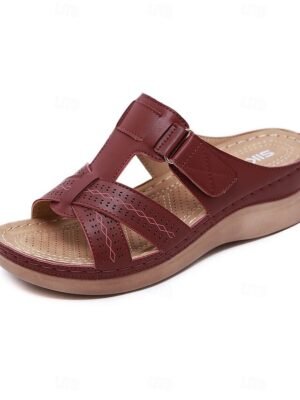 Summer Casual Black Slip-On Cut-Out Sandals - Image 16