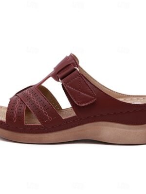 Summer Casual Black Slip-On Cut-Out Sandals - Image 17