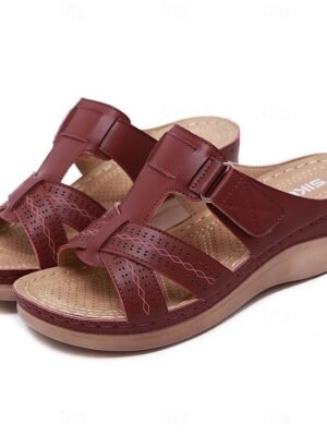 Summer Casual Black Slip-On Cut-Out Sandals - Image 18