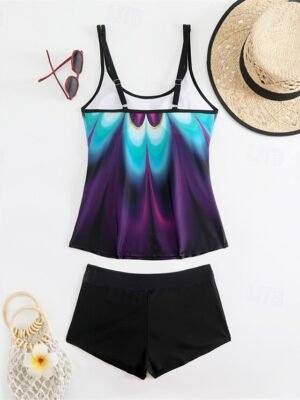 Summer Plus Size Sleeveless Tankini Set - Image 15