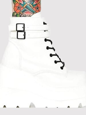 Trendy Holographic Platform Wedge Ankle Boots - Image 11