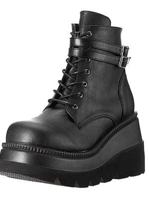 Trendy Holographic Platform Wedge Ankle Boots - Image 13