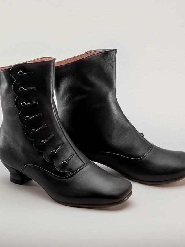 Victorian Ankle Buttoned Brown Leather Boots - Image 11