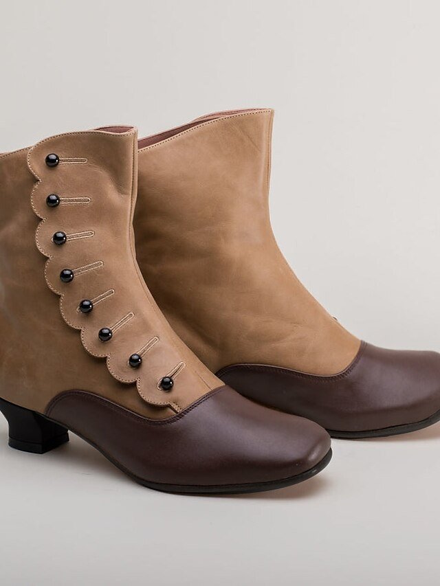 Victorian Ankle Buttoned Brown Leather Boots - Image 5
