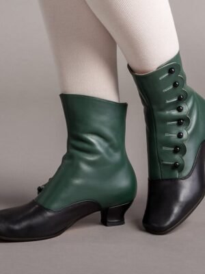 Victorian Ankle Buttoned Brown Leather Boots - Image 8