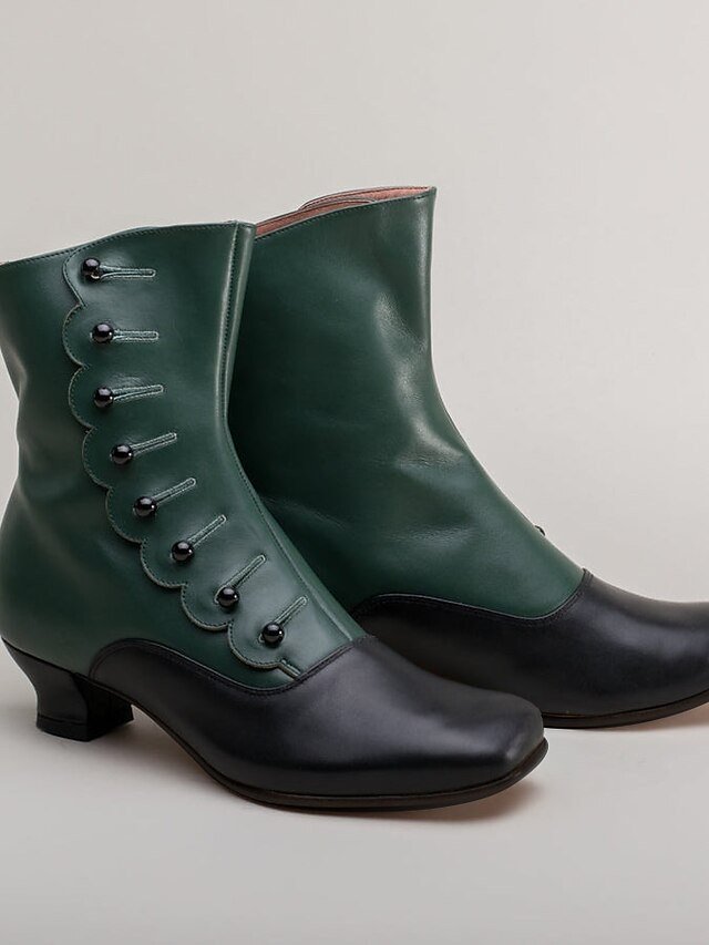 Victorian Ankle Buttoned Brown Leather Boots - Image 9