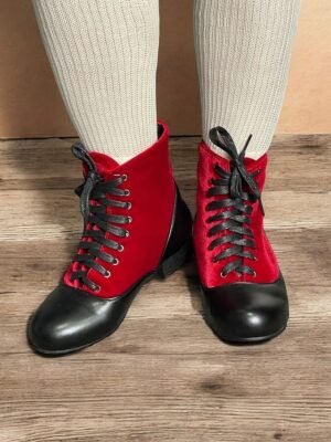 Vintage Flat Heel Lace-Up Victorian Ankle Boots - Image 3