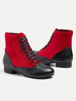 Vintage Flat Heel Lace-Up Victorian Ankle Boots - Image 4