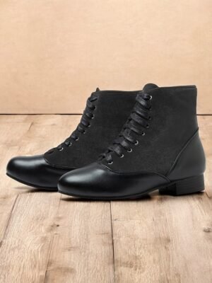 Vintage Flat Heel Lace-Up Victorian Ankle Boots - Image 8