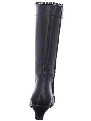 Vintage Lace-Up Round Toe Mid-Heel Boots - Image 5