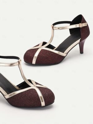 Vintage Retro-Inspired T-Strap Round Toe Heels - Image 14
