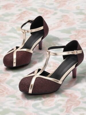 Vintage Retro-Inspired T-Strap Round Toe Heels - Image 17