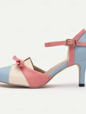 Vintage Retro-Inspired T-Strap Round Toe Heels - Image 9