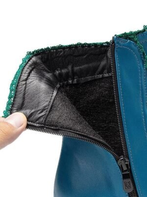 Vintage Retro Leather Button-Embellished Ankle Boots - Image 5