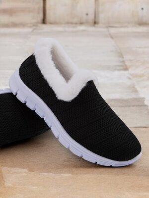 Winter Plush Fur Lined Slip-On Shoes - Image 5