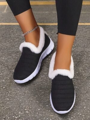 Winter Plush Fur Lined Slip-On Shoes - Image 8