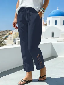 damen-100-baumwolle-abgeschnittene-hose-blau-5