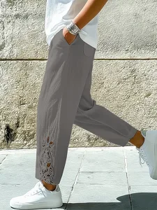 damen-100-baumwolle-abgeschnittene-hose-grau-6