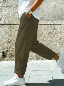 damen-100-baumwolle-abgeschnittene-hose-grun-7